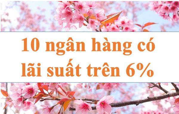 Lãi suất ngân hàng hôm nay 29.6: 10 ngân hàng có lãi suất trên 6%